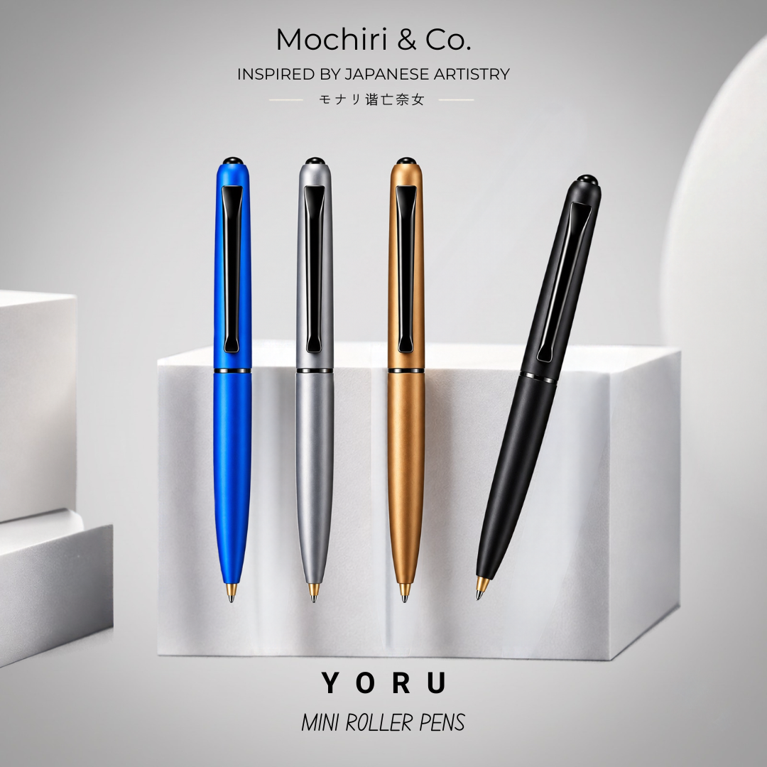 Mochiri & Co. Yoru Mini set of four compact metal roller pens, detail view 4