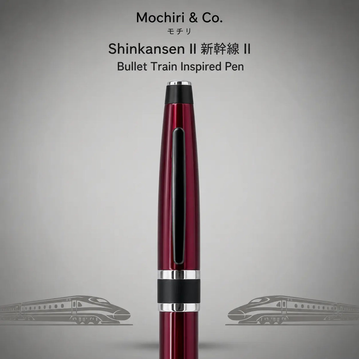 Mochiri & Co. Shinkansen II fountain pen in polished metal, detail view 4