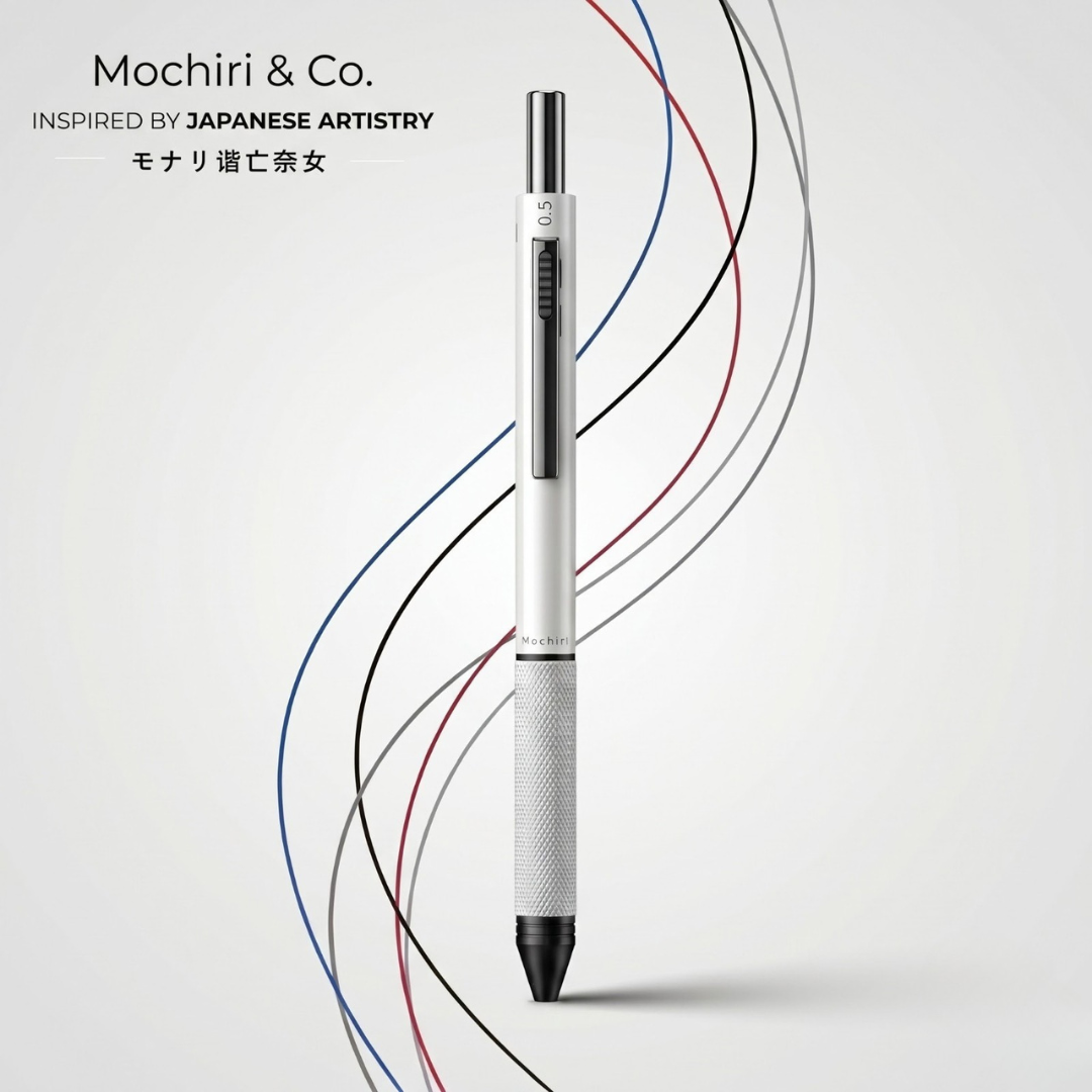 Mochiri & Co. Vector 6 multi-function pen with 3-in-1 ballpoint and 0.5 mm pencil