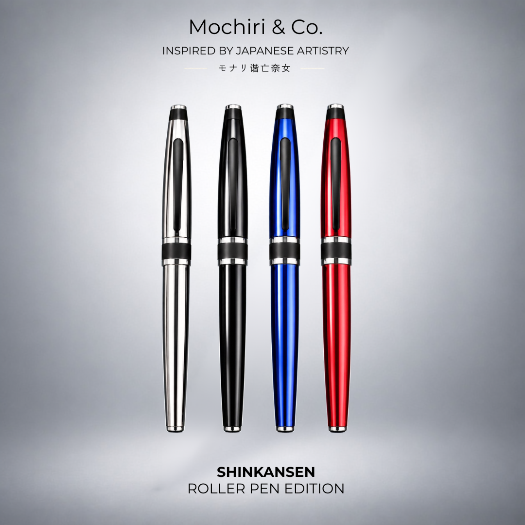 Mochiri & Co. Shinkansen roller pen with streamlined metal body