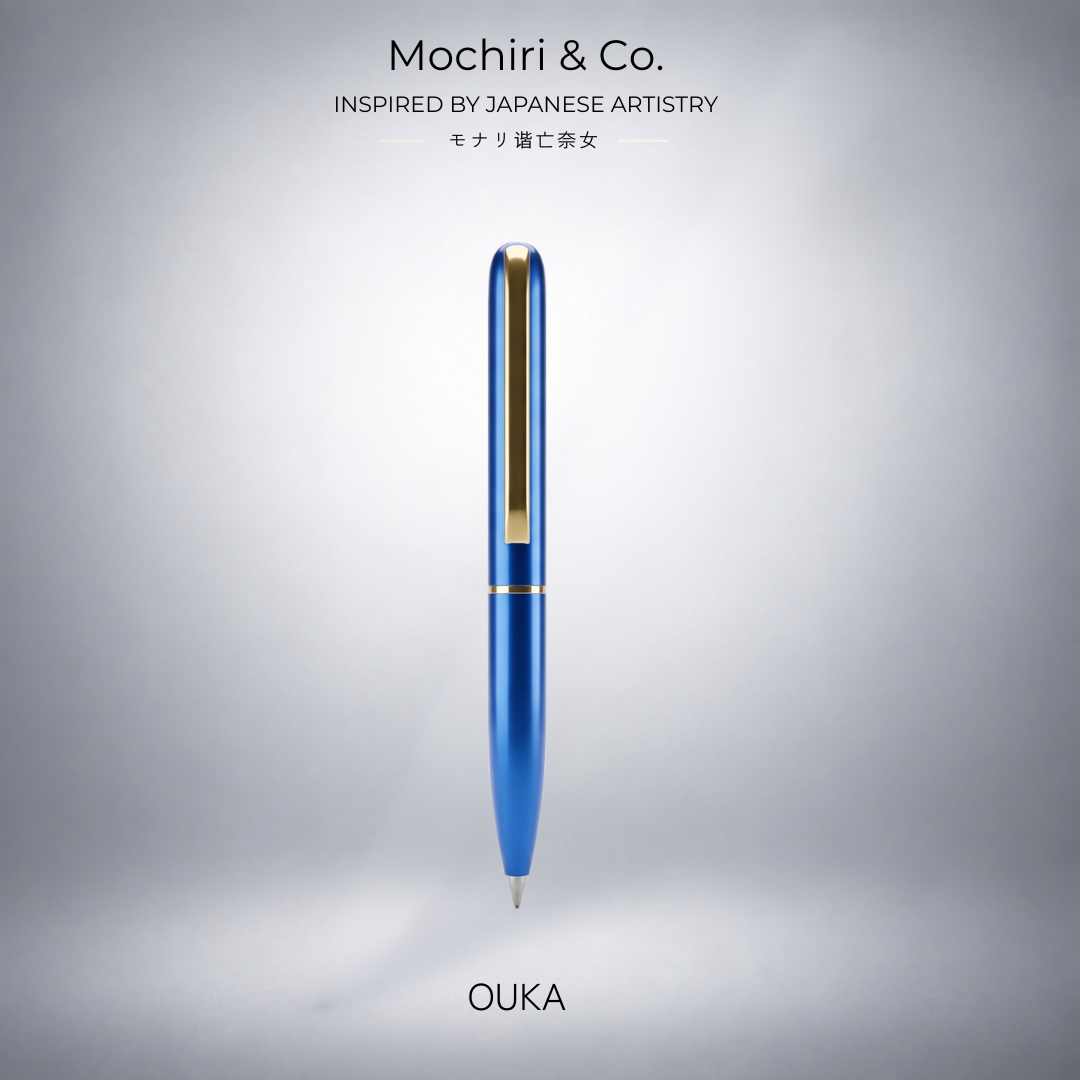 Mochiri & Co. Ouka set of three tapered metal roller pens in red, blue and burgundy, detail view 7