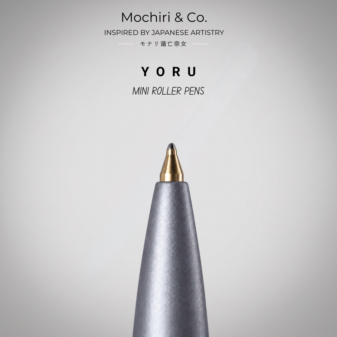 Mochiri & Co. Yoru Mini set of four compact metal roller pens, detail view 3