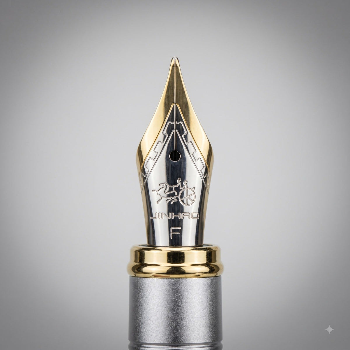 Jinhao fountain pen in matte black, detail view 2