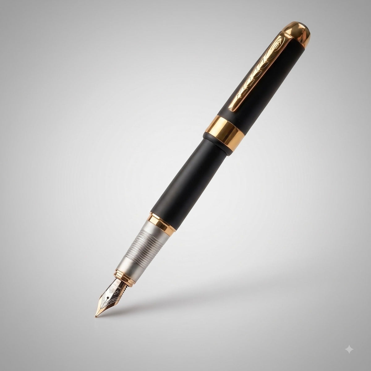 Jinhao fountain pen in matte black, detail view 5