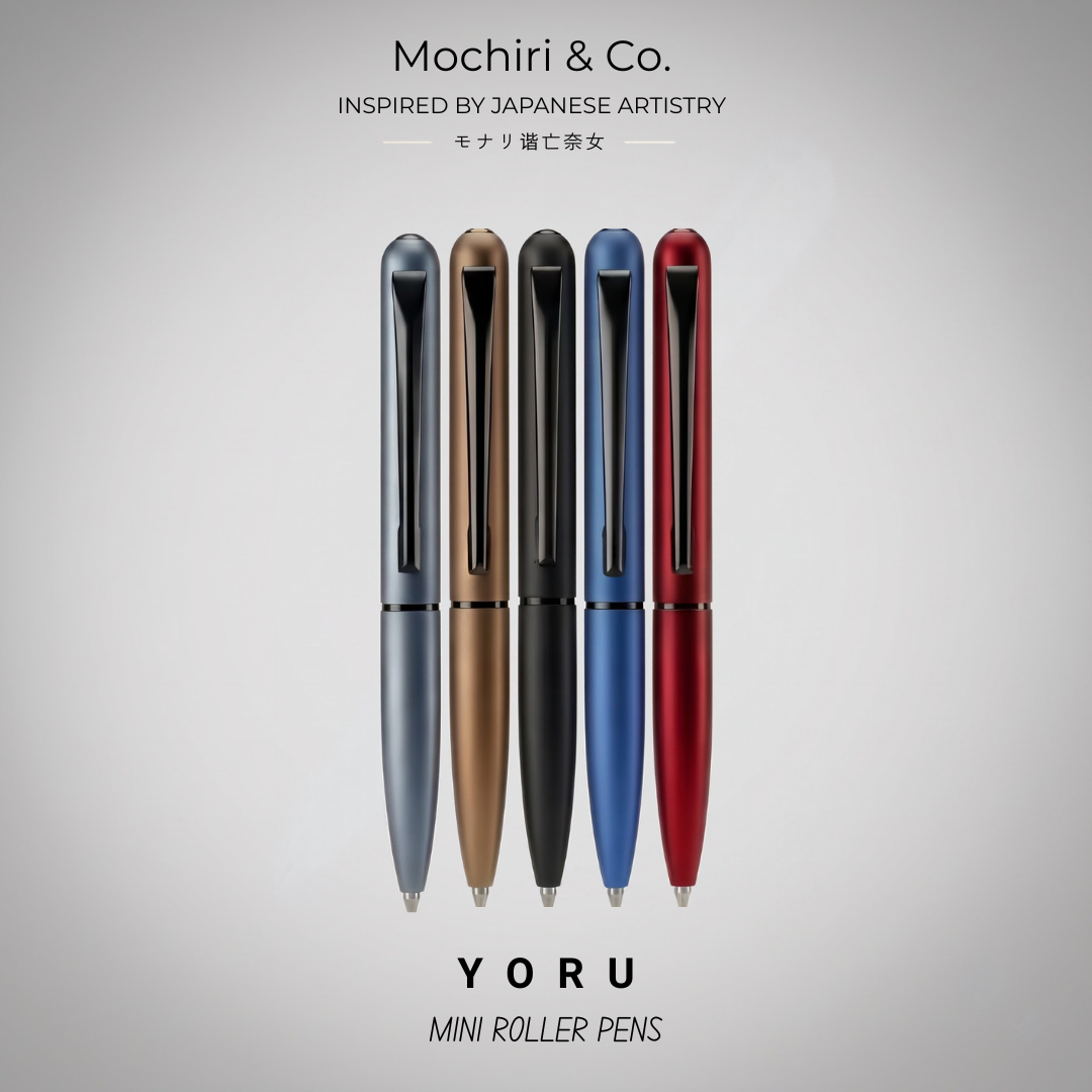 Mochiri & Co. Yoru Mini set of four compact metal roller pens, detail view 13