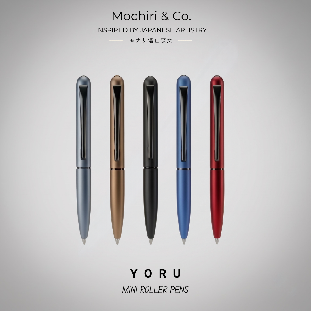 Mochiri & Co. Yoru Mini set of four compact metal roller pens